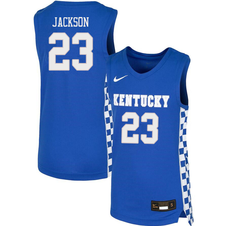 Men #23 Isaiah Jackson Kentucky Wildcats College Basketball Jerseys Sale-Blue